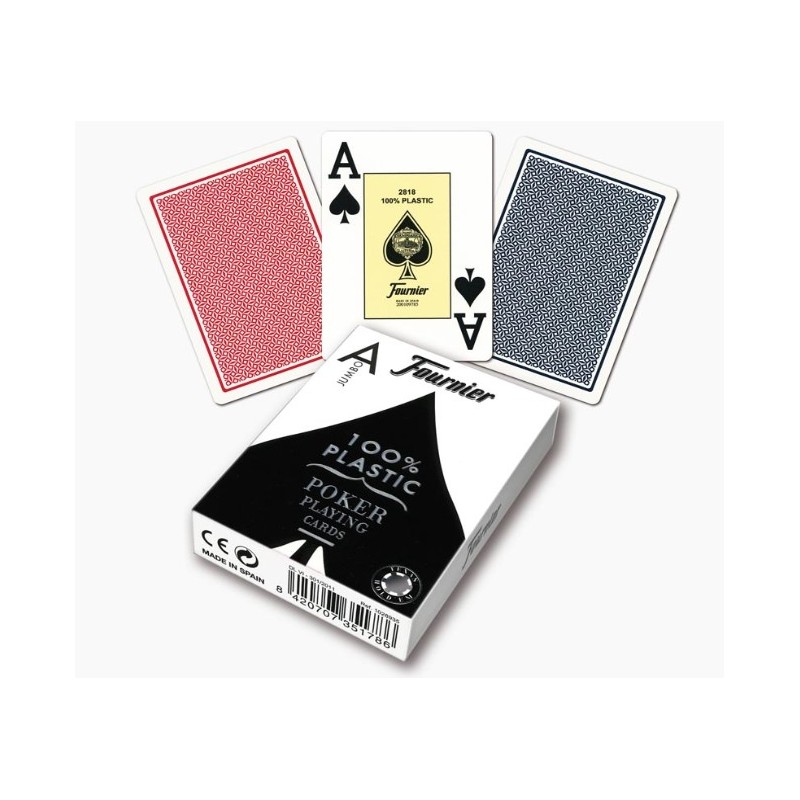 cartes Poker 100% Plastic Jumbo index Fournier